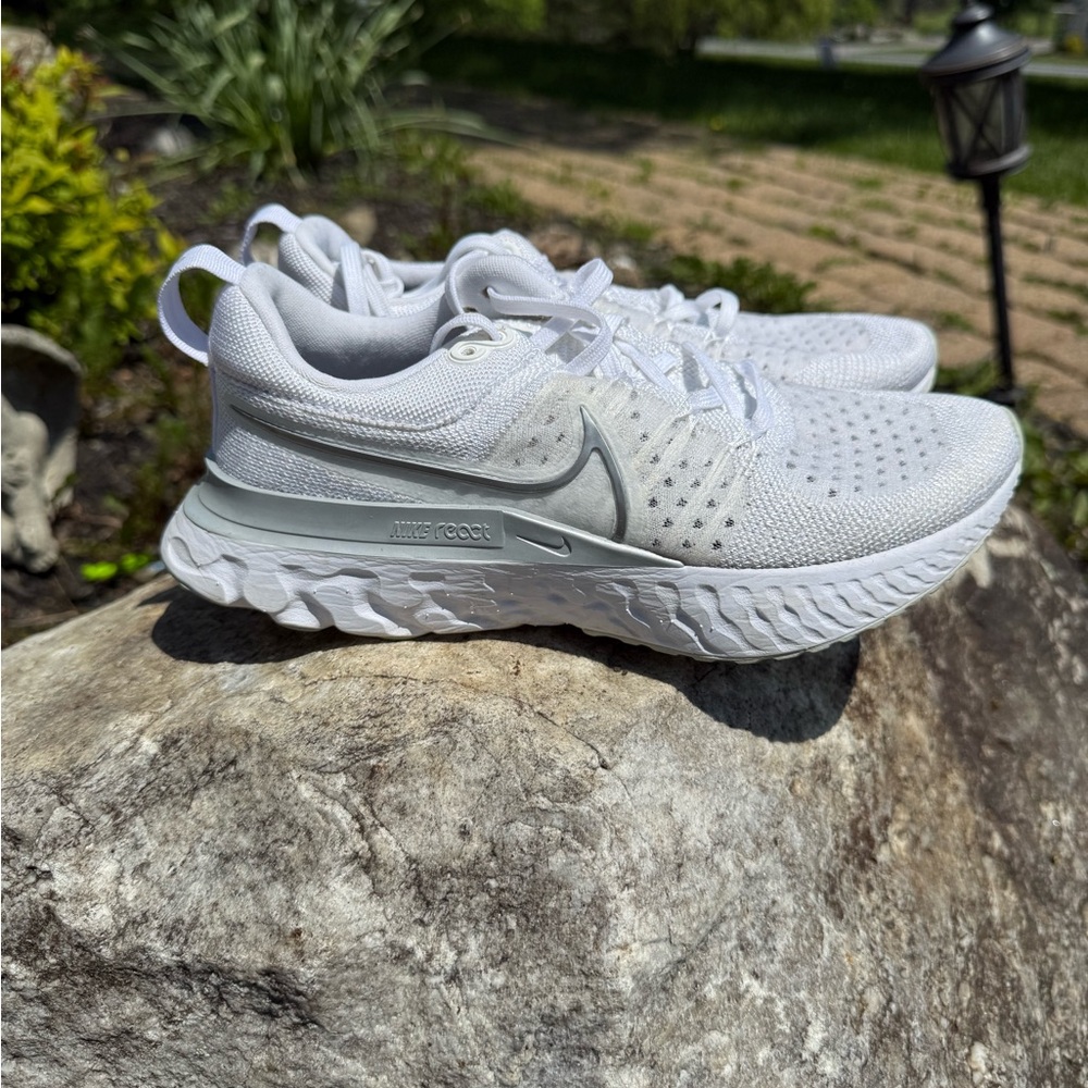 Nike White Athletic Shoes with React Foam Midsole